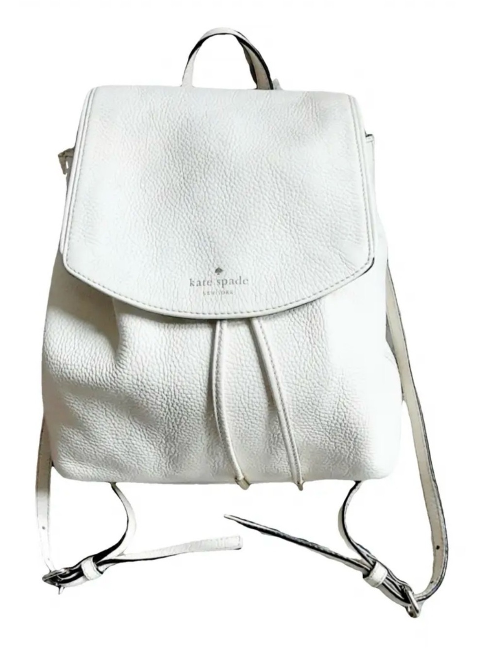kate spade White Leather Mini Backpack